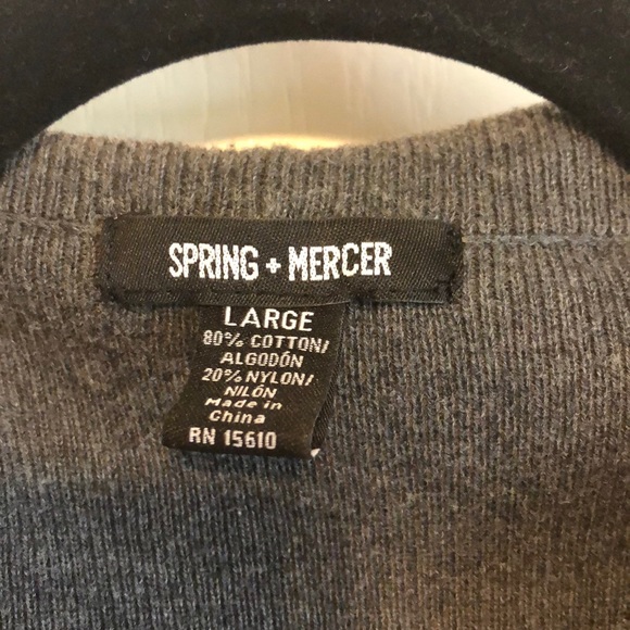 Spring and Mercer size large dark gray cardigan - Picture 2 of 3